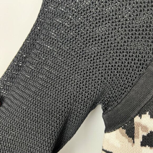 Parker Womens Hartley Knit Mini Dress Taupe Animal Print Long Sleeves size S - Picture 7 of 14